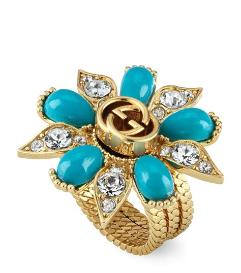 gucci flower ring|gucci flip ring.